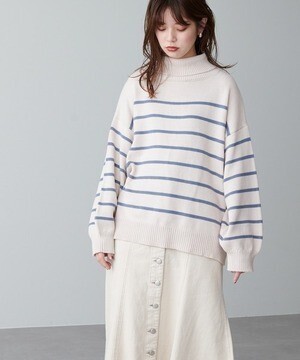 natural couture ちょりゆるタートルネックニット
