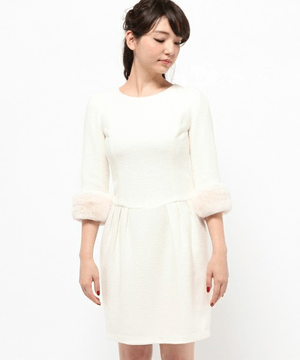 Debut de Fiore ファーツキツイードワンピース