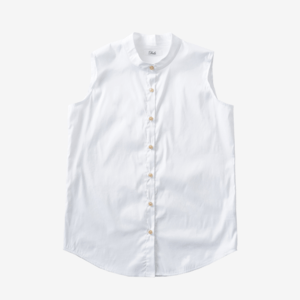 Dolce. ノーカラーボタンブラウス（white）