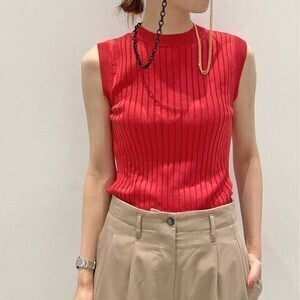 HAVEL studio RIB SLEEVELESS PULLOVER