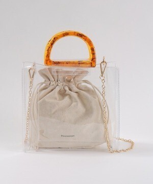 Honeys 巾着付クリアBag