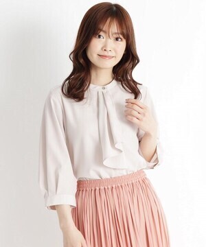 grove ラッフルボウタイブラウス