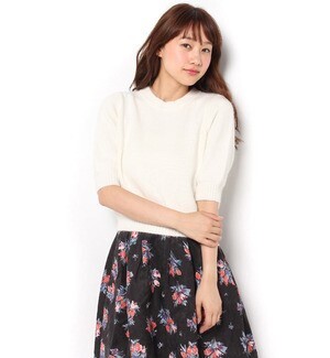 dazzlin アンゴラハーフスリーブトップス