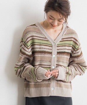 pierrot 2wayボーダーニット