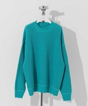 MAISON SPECIAL 《ユニセックスアイテム》プライムオーバークラッシュニットクルーネックプルオーバー