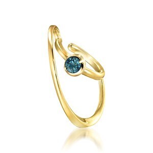 STAR JEWELRY K10 イヤーカフ BLUE TOPAZ PLANET EAR CUFF