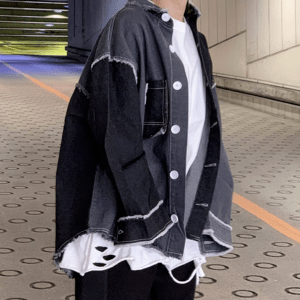 ONE WILL Damafe denim mix shirt jacket