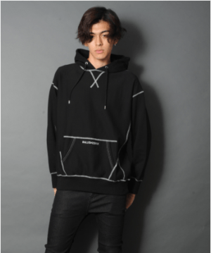 BULLISH Sweat bicolor stitch hoodie