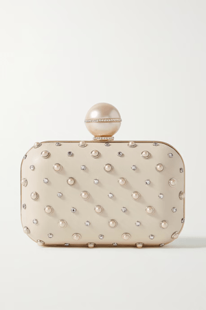 JIMMY CHOO Cloud embellished leather clutch