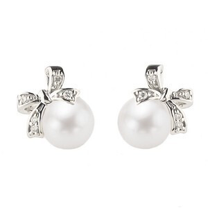 ESTELLE JEWEL GARDEN Purenge / K10WGあこやパール・ダイヤモンドピアス