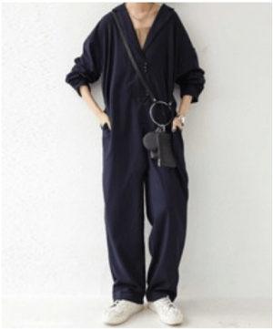 antiqua オールインワン サロペット レディース 長袖 上品・pk-00759