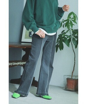 ROSE BUD ブロッキングデニムパンツ