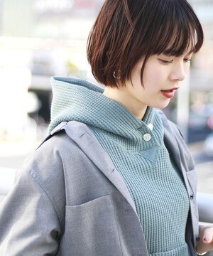 DRESSLAVE THREE DOTS TURQUOISE / waffle hooded pullover(ワッフルパーカー)