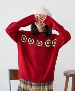merlot クロシェSUNNYニット