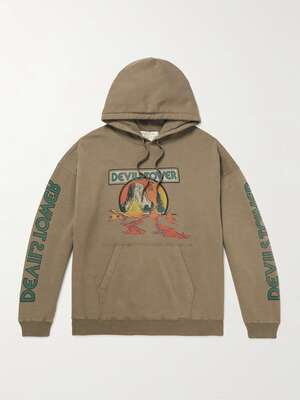 REMI RELIEF Printed Cotton-Blend Jersey Hoodie