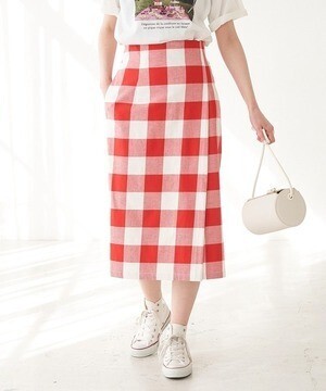 ROPE' PICNIC 【Bonne Maman × ROPE' PICNIC】ギンガムチェックIラインスカート