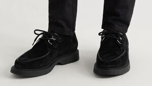 SAINT LAURENT スエード Dリングアイレット テディ ダービー