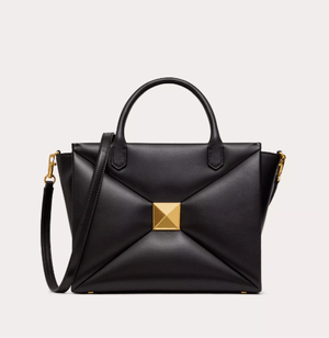 VALENTINO ワンスタッズ ナッパレザー ミディアム ハンドバッグ