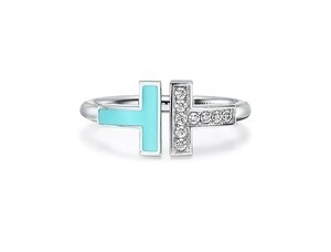 Tiffany ダイヤモンド & ターコイズ ワイヤー リング