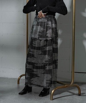 ANOGH METALLIC TIERED SKIRT