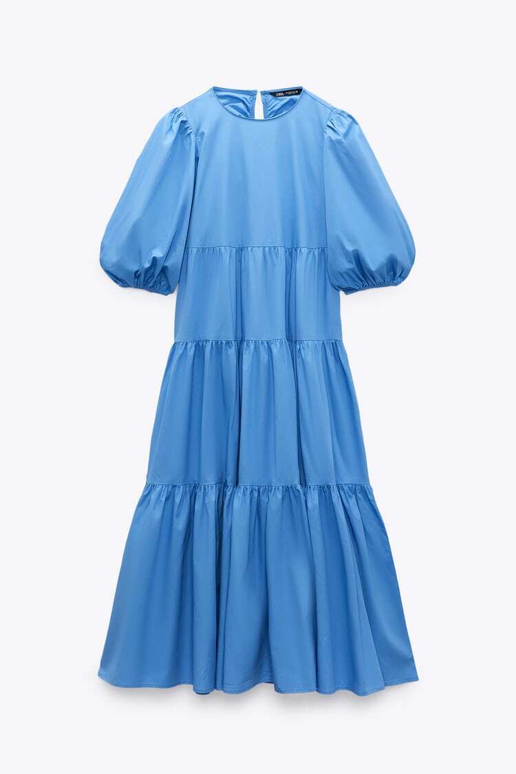 ZARA ポプリン パネルワンピース