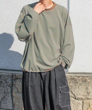PairPair 起毛マルチボーダープルオーバー