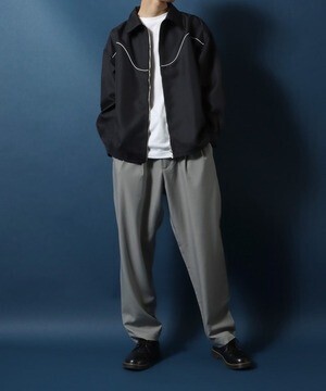 ANPAS Twill Fabric Oversized Western Shirt Jacket