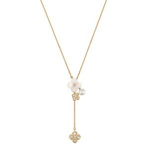 VENDOME BOUTIQUE シェルフラワー 淡水パールY字パヴェネックレス