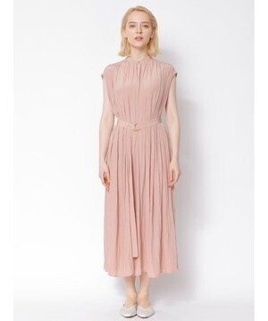 TONAL カッセンギャザーノースリワンピ―ス