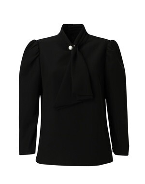 BORDERS at BALCONY BOWTIE BLOUSE