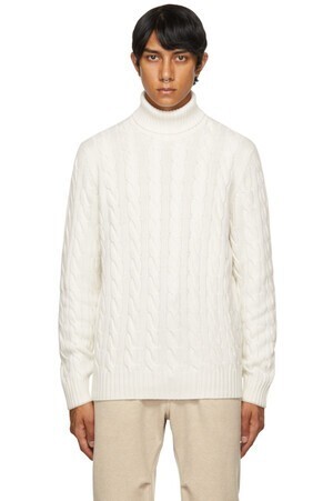 BRUNELLO CUCINELLI ホワイトタートルネック