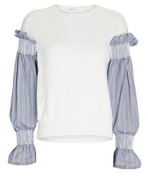 ADEAM Hemlock Striped Sleeve Sweater