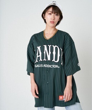 GALLIS ADDICTION GA STRIPE BASEBALL SHIRT
