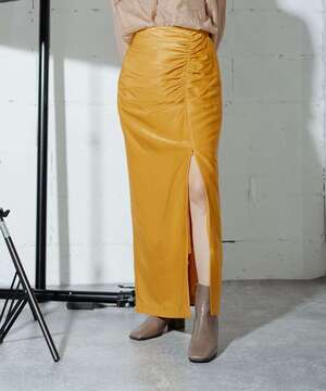 ANOGH SATIN GATHER SKIRT