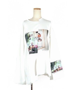 AULA AILA フォトコラージュTシャツ