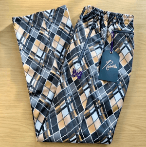NEEDLES bias plaid　TRACK PANT - POLY JQ.