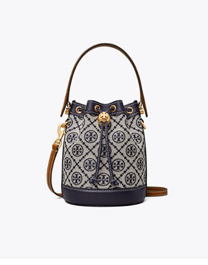 Tory Burch Tモノグラム ジャカード ミニ バケットバッグ