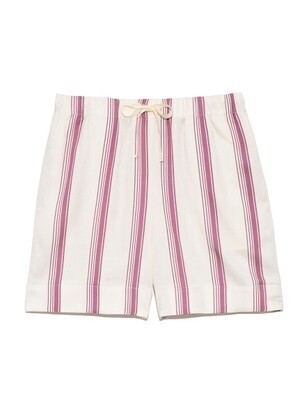 SNIDEL HOME レーヨンコットンストライプショートパンツ