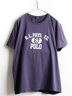 POLO RALPH LAUREN 00s オールド■ POLO ポロ ラルフローレン 3段 ロゴ プリント 半袖 Tシャツ