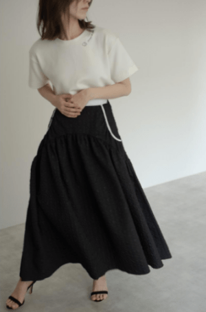 Dolce. ジャガードスカート【black】