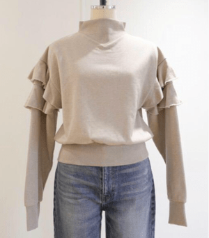 Her lip to Ruffled Cotton-Jersey Sweatshirt