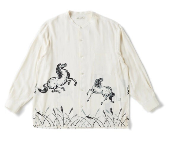 OLD JOE BRAND ORIGINAL PRINTED BAND COLLAR SHIRTS