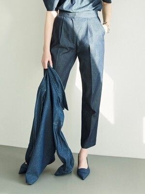 Mila Owen ハイウエストセンタープレスデニムパンツ