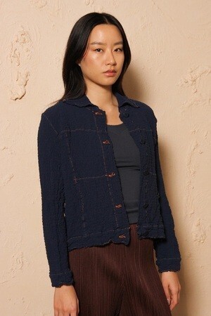 me ISSEY MIYAKE Cauliflower Denim Jacket