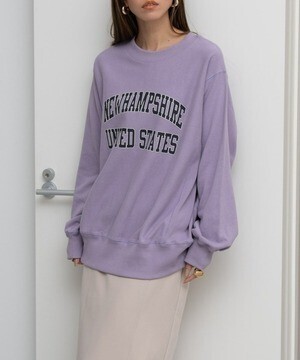 AIC. カレッジプリントオーバーサイズ裏毛トップス