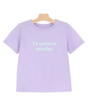lulpini kids コットンロゴTシャツ