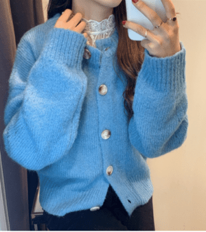 Lamitte deco トレンドのブルーカター♡ ニットカーディガン☆