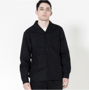 KLON KLON WORX OPEN COLLAR SHIRTS BLACK（S/M/L）