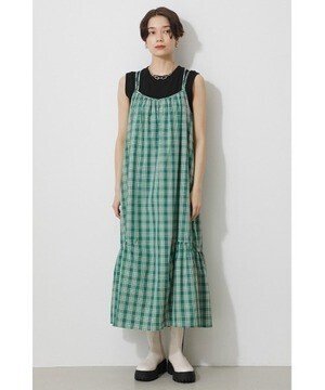 AZUL BY MOUSSY CHECK CAMISOLE ONEPIECE