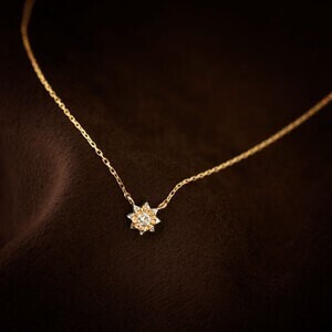 CASUCA taiyoucyan 1Pダイヤネックレス